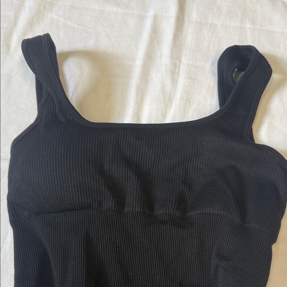 Black Ribbed Bodysuit - Picture 2 of 3